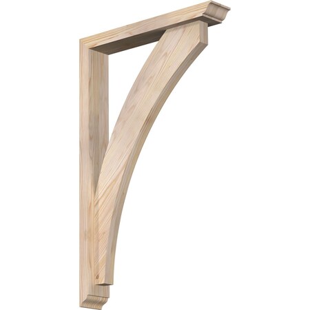 Ekena Millwork Thorton Traditional Smooth Bracket w/ Offset Brace, Douglas Fir, 3 1/2"W x 20"D x 32"H BKT0402X20X32THR01SDF